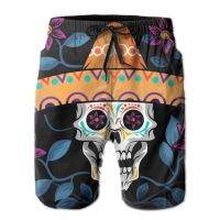 Mens Swimwear Swim Shorts Trunks Day Dead Skull Beach Board Shorts Swimming Swimsuits Mens Running Sports Surffing shorts