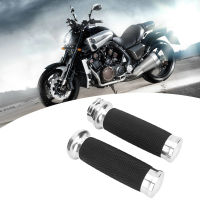 1 คู่ Universal รถจักรยานยนต์ 25mm Handgrip อลูมิเนียม + ยางกันลื่น Handlebar Grip Cover