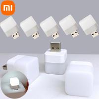 Xiaomi USB มินิ LED ไฟกลางคืน USB เสียบโคมไฟสำหรับธนาคารอำนาจ USB มินิหนังสือไฟขนาดเล็กรอบอ่านโคมไฟป้องกันดวงตา