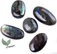 Labradorite ธรรมชาติปาล์มหินคริสตัลบำบัดอัญมณีกังวล Therapy สบู่แบบนุ่มรูปร่าง Pebble Chakra คริสตัลและ Healing Stones