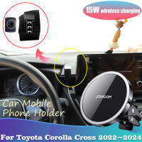 ที่วางโทรศัพท์ในรถ15W สำหรับ Toyota Corolla XG10 2022 2023 2024 GPS แม่เหล็กสนับสนุนไร้สายอย่างรวดเร็วสติกเกอร์อุปกรณ์เสริม