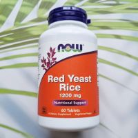 ข้าวยีสต์แดงสกัด แบบเข้มข้น Red Yeast Rice 1200mg each, Plus Calcium 150mg 60 Or 120 Tablets (Now Foods®)