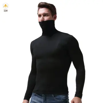 Muscleguys Compression Turtleneck Long Sleeve Shirt Men Fitness Tight T  Shirt Man Quick Dry Gym Clothing Bodybuilding Muscle Workout Tshirt