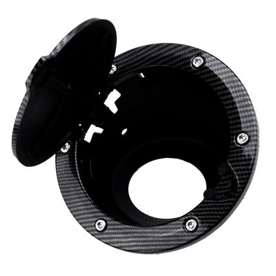 Fuel Tank Cover Door Gas Filler Cap ABS Fit for Jeep Wrangler JK 2007 2008 2009 2010 2011 2012 2013 2014-2017 Carbon Fiber Style