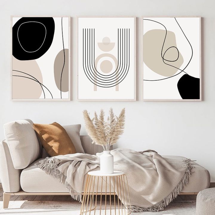 Mid-Century Modern Geometric Abstract Sun And Tropical