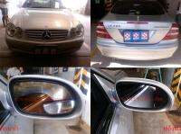 เลนส์กระจกขาว สำหรับ BENZ CLK W208 / W209 ด้านขวามือ แก้ปัญหากระจก ดำ เสื่อม มัว มองไม่ชัด