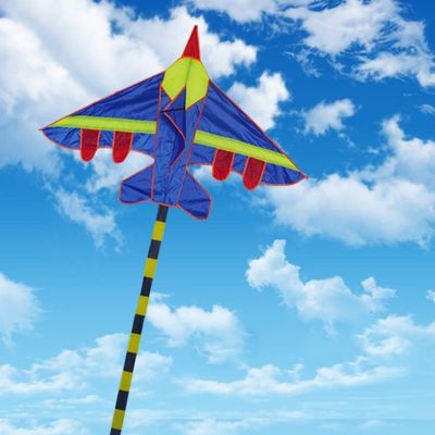 Large Aircraft Kite Airplane Wind Spinner Summer Vacation Outdoor Play Toy w Long Tail Physical Sports Family Activity