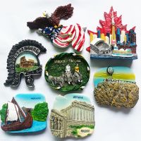 3d Resin Refrigerator Magnet USA Greece Canada Toronto Norway Rome Thailand Tourist Souvenir Fridge Magnets Home Decor Gift Idea