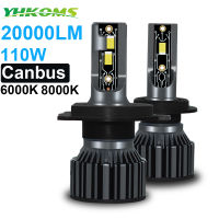 Yhcoms รถไฟ C An BUS H4 LED H7 20000LM H11หลอดไฟ LED สำหรับหลอดไฟหน้ารถ H1 H9 9005 9000 6 HB3 HB4 5202 9007 H13ตัดหมอก12โวลต์ *