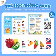 Bộ 100 Thẻ Học Thông Minh Flash card 10 Chủ Đề Song Ngữ Anh Việt Chuẩn