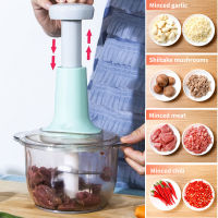 2L Capacity Press manually Garlic Chopper Chopper Meat Grinder Mincer Food Processor Slicer Chili Vegetable Crusher Kitchen Tool