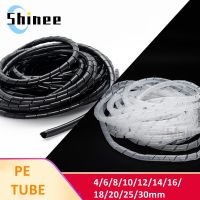 Cable Sleeve Winding Pipe Spiral Wrapping Transparent/Black Wire Organizer Sheath Tube 4-30MM Plastic Tape Management Protector Cable Management