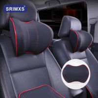 หมอนรองคอในรถยนต์ Pu Auto Seat Head Support Neck Protector Cushion Headrest Pillow Memory Cotton Travel Accessories