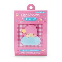 ป้ายเข็มกลัดแปะชื่อได้เอง Little Twin Stars (Pink)