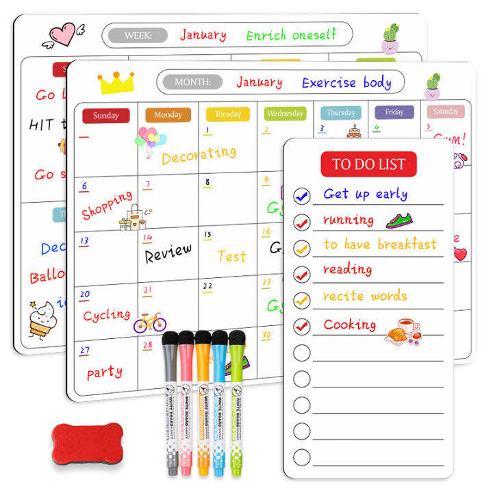 Weekly Dry Erase Board Weekly Planner