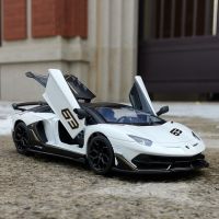 Svj63 Lamborginis Aventador หุ่นอัลลอยรถของเล่น Diecasts โลหะเสียงและรถของเล่นไฟสำหรับเด็กยานพาหนะ