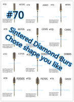 10Pcs 2.35Mm Shank #70 Sintered Diamond Burs โปรดระบุหมายเลขเมื่อคุณสั่งซื้อ