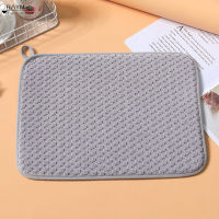 RAY Microfiber Dish Drying Mat Super Absorbent Quick Dry Kitchen Countertop Pad For Home Reusable Kitchen Insulation Mat Multipurpose Cookware Pad Utensils Drain Pad