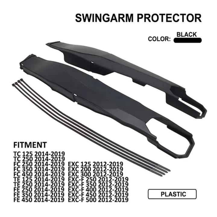 6x-swingarm-guard-swing-arm-protector-for-ktm-exc-f125-200-300-250-350-450-500-husqvarna-tc-fc-te-fe125-250-350-black