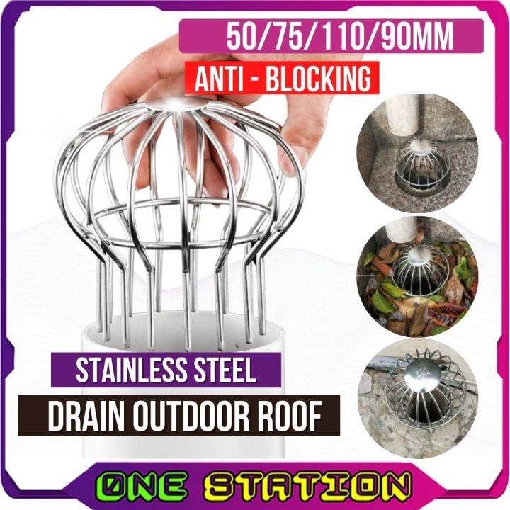304 Stainless Steel Outdoor Roof Drain Cover Balcony Drainage Floor