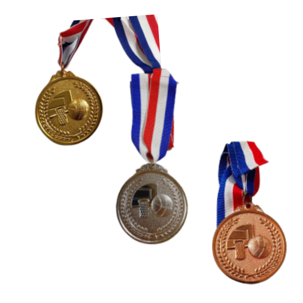 Sports Basketball Medals Plain ( Gold /Bronze/Silver available 6.5 cm