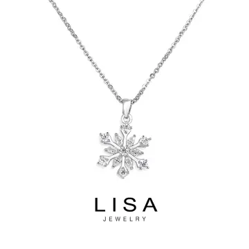 Necklace - Womens Sterling Silver Snowflake Pendant Necklace - 18 inch Ice  Crystal Chain Necklace – Blingschlingers Jewelry