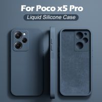 Poco X5 Pro Case Original Liquid Silicone Full Protection Soft Cover For Poco X5 Pro Poco X 5 Pro X5Pro Pocox5 Pro 5G Phone Case