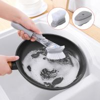 【hot】 2 in1 Handle Cleaning with Removable head Sponge Dispenser Dish Washing Set Tools New