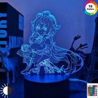 Acrylic Led Night Lamp Genshin Impact Ganyu Led Night Light Game Night Lights