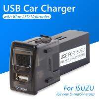 สำหรับ ISUZU USB Car Charger with Blue LED Voltmeter 5V 2.1A USB Charger Adapter