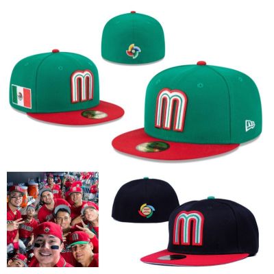หมวกขนาดปิดของทีมชาติเม็กซิโกหมวกกันแดดหมวกปักหมวกเบสบอลปิดสนิท .
