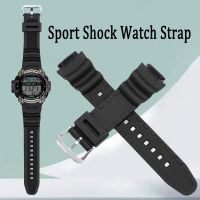 cfgbsdge Man Watch Band Rubber Watch Strap For Casio Silicone Black Pin Buckle Wrist 16mm Band Bracelet Sports Bracelet Watch Accessories