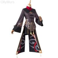 Ollymurs Genshin Impact Hutao Cosplay Costume Uniform Wig Cosplay Anime Game Hu Tao Dress Halloween Costumes For Women