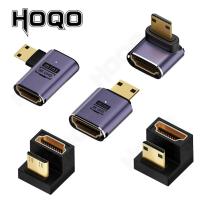 HDMI-Compatible Mini HDMI U-shaped Adapter  Mini HD Male to HDMI Female 360 degree Angled  Converter HD 2.1V Extension 8K 60Hz Adapters Adapters