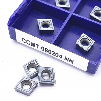 10PCS CCMT060204 NN LT10 เม็ดมีดต้นฉบับคุณภาพสูงโลหะผสมแข็งเครื่องมือกลึงทรงกระบอกสําหรับสแตนเลสและเหล็ก