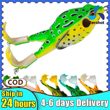 Soft Silicone Frog Lure Bait Kit Realistic Double Propellers