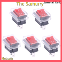 Samurry ✨Hot Sale✨ Car 5pcs PUSH button MINI SWITCH 2Pin สวิตช์ ON/OFF Rocker พร้อมฝาครอบกันน้ำ