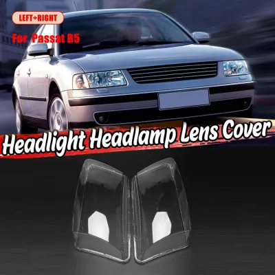 Pair Left+Right for Passat B5 Car Headlight Lens Cover Headlamp Lampshade Front Light Shell Cover