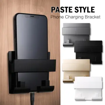 Wall Mount Phone Holder, Phone Stand With Data Cable Receiving Hole,multi  Purpose Phone Charging Dock With Adhesive,phone Holder New 2023