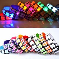 Free Shipping Dog Products Colorful Led Bulb illuminate Collars Goods