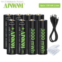 AJNWNM 1.5V AA USB Rechargeable Li-ion Battery 3000mWh Batteries AA for Remote control wireless mouse USB Cable [ Hot sell ] Makita Power