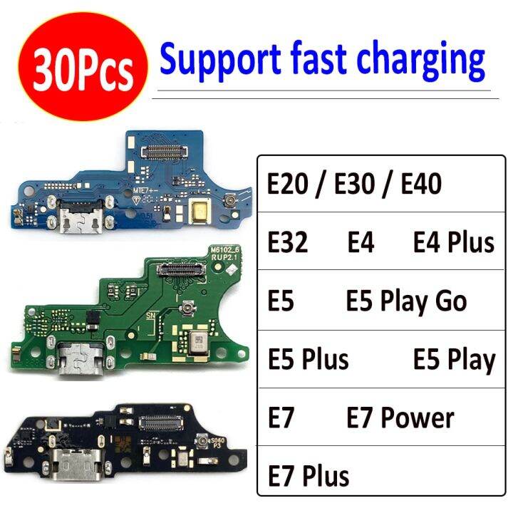 30pcs-usb-repair-charging-port-connector-ไมโครโฟนบอร์ด-flex-cable-สําหรับ-moto-e20-e30-e40-e32-e4-e5-play-go-e6-plus-e7-power-e6s