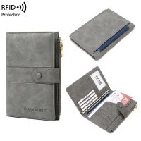 กระเป๋าสตางค์หนังสือเดินทางป้องกันการโจรกรรม ผู้ถือหนังสือเดินทาง RFID Zipper Clasp Travel Wallet กระเป๋าเอกสารท่องเที่ยวอเนกประสงค์