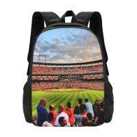 【LZ】✹┋  Sacos escolares do estádio de Birdland mochila do portátil da faculdade preto e laranja esportes Ripken Camden Yards estação da faculdade