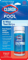 Clorox Pool&amp;Spa 70050CLX 6-Way Test Strips, White