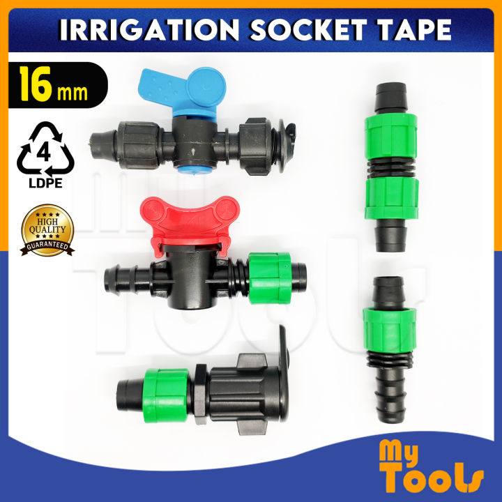 Irrigation Drip Tape Connector To 16mm PE Pipe Hose Lock Nut Connector ...