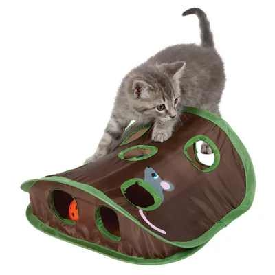 Toy With Mouse Holes For Cats Sports-themed Cat Toy Nine Hole Cat Toy Pet Mouse Hole Toy Puzzle Training Toy