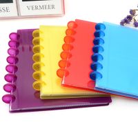 Colorful Fashion Mushroom Hole Book Cover A4/A5 Planner Skin Transparent Cover Book Notebook Accessories 360 Degree Foldable Note Books Pads
