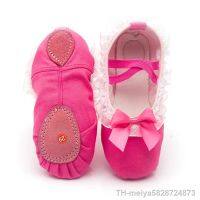 【hot】♂✵✎  Kid Children Ballet Shoes Adults Kawaii Bow-knot Canvas Soft Sole Dancing Slippers