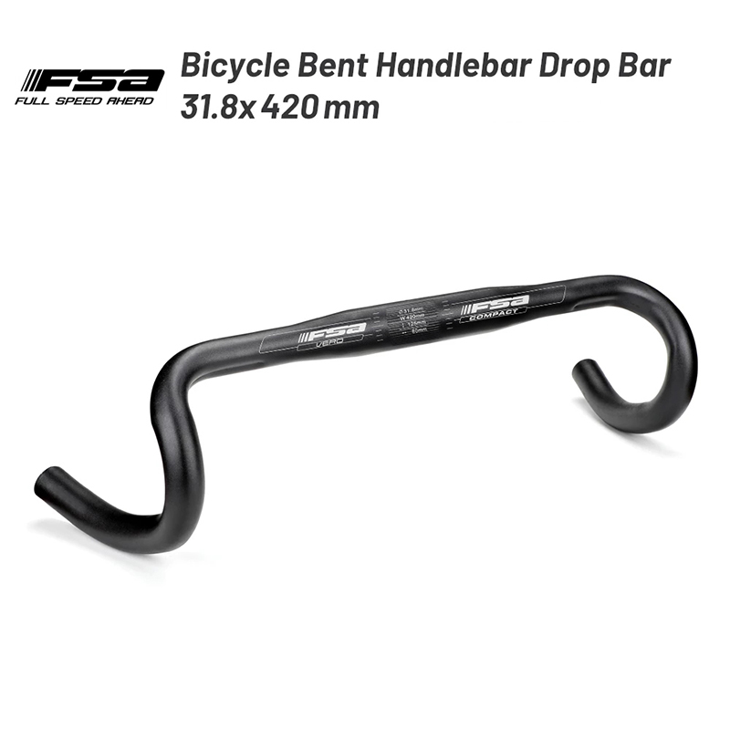 Black Road Bike Aluminum Alloy Handlebar Racing Cycling Bicycle Drop Bar 25.4mm 